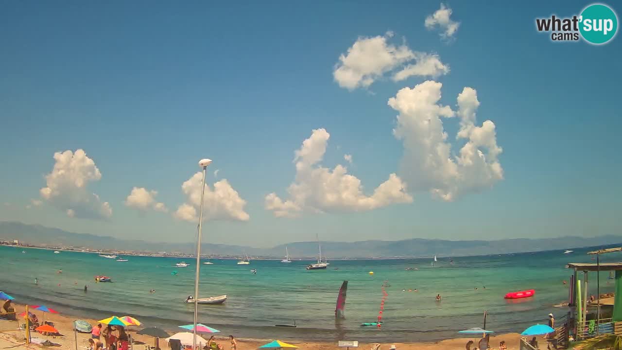 Web kamera Cagliari Windsurf Club – Poetto plaža uživo