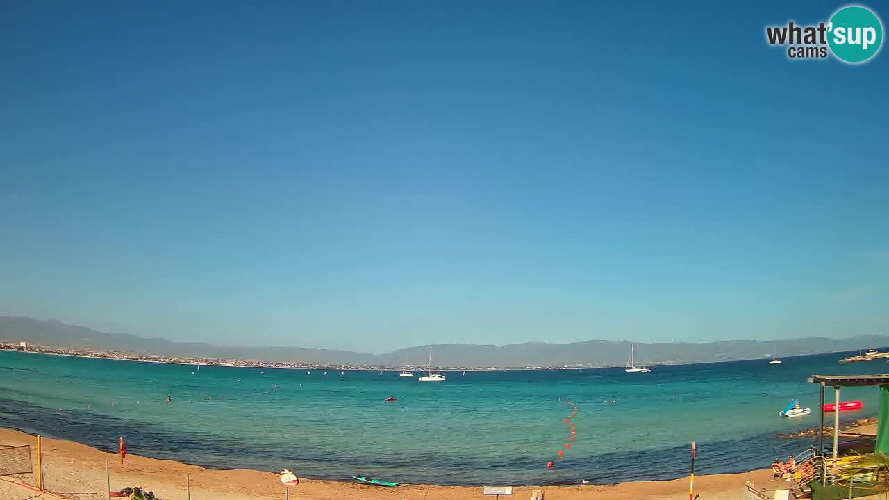 Web kamera Cagliari Windsurf Club – Poetto plaža uživo