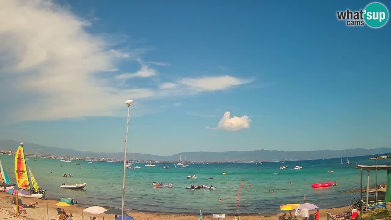Web kamera Cagliari Windsurf Club – Poetto plaža uživo