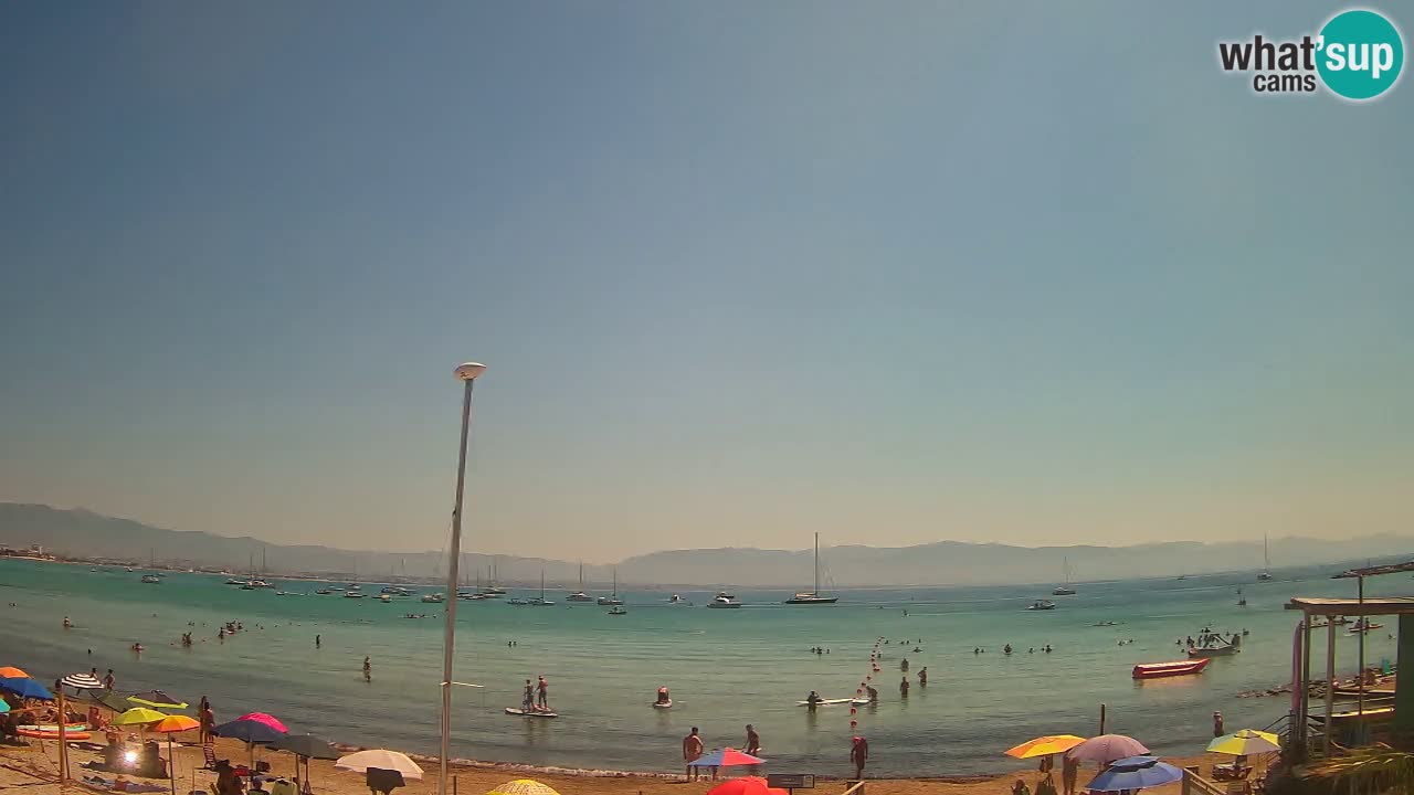 Spletna kamera Cagliari Windsurf Club – Pogled v živo s plaže Poetto