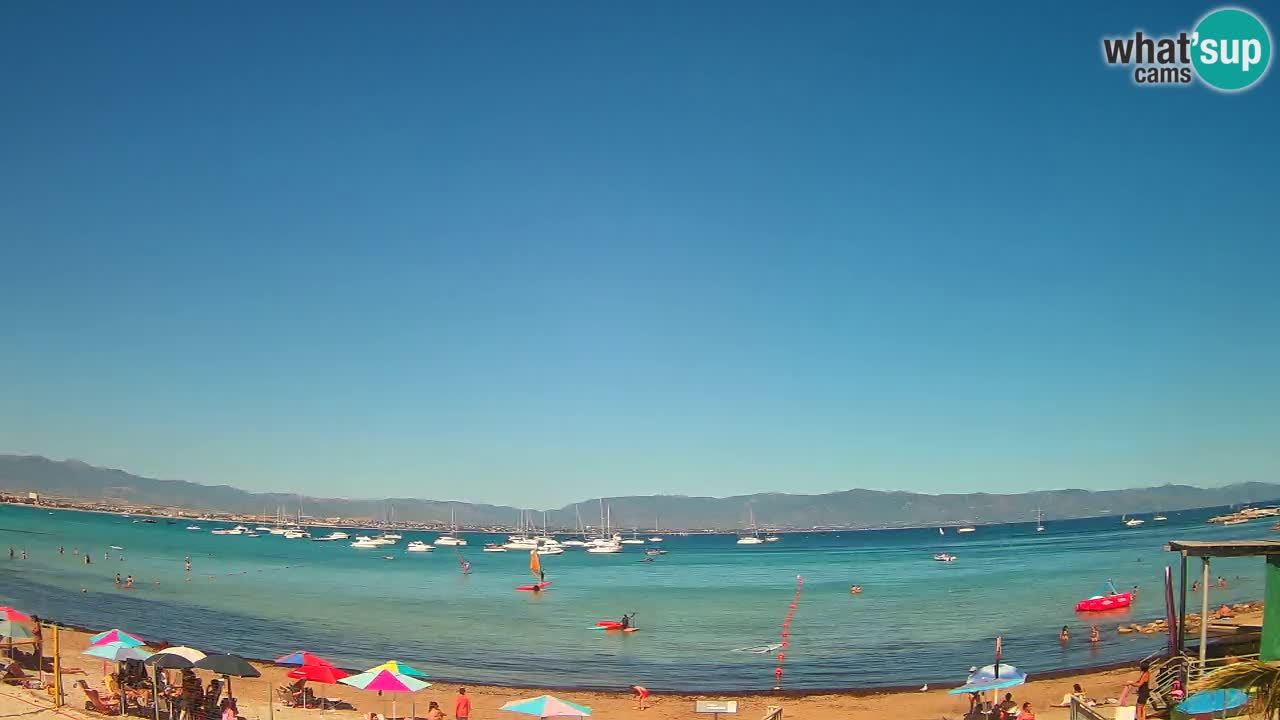 Webcam Cagliari Windsurf Club – Playa del Poetto en directo