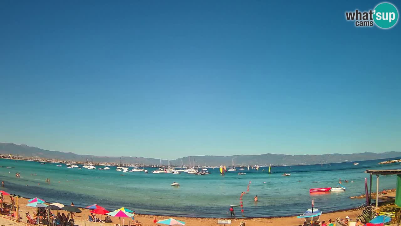 Webcam Cagliari Windsurf Club – Plage du Poetto en direct