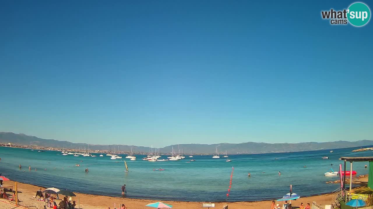 Web kamera Cagliari Windsurf Club – Poetto plaža uživo