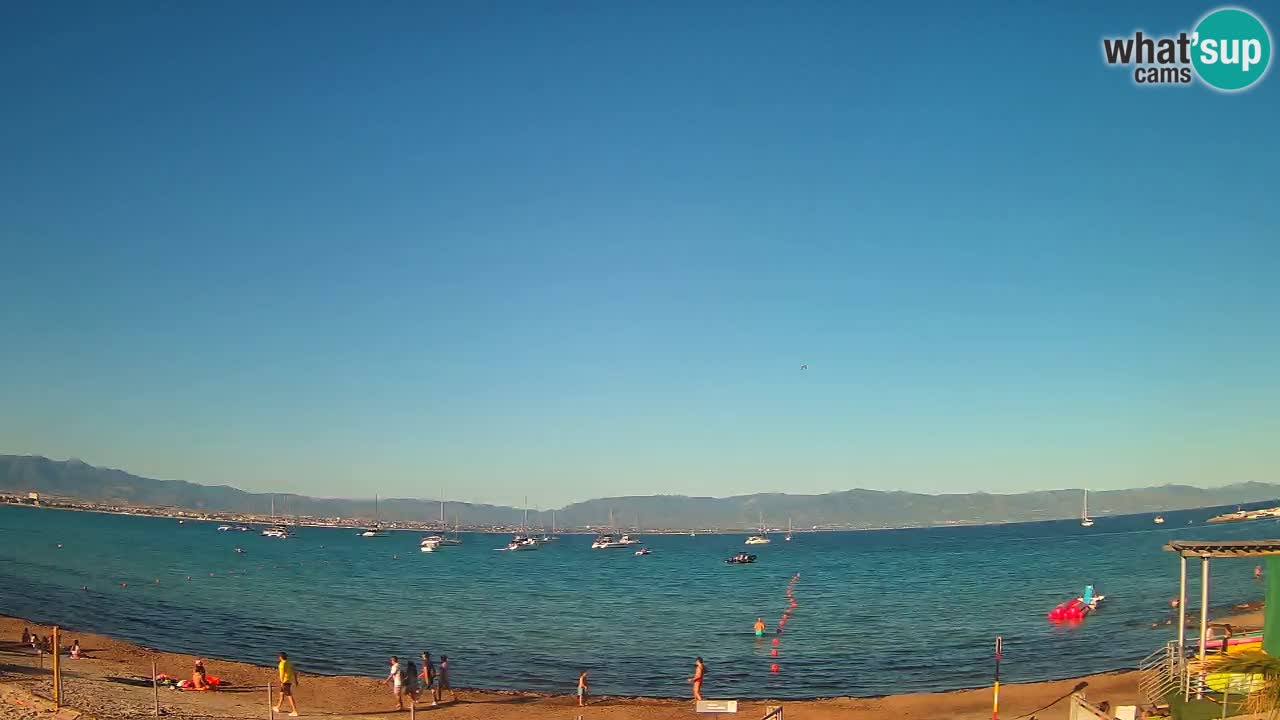 Web kamera Cagliari Windsurf Club – Poetto plaža uživo