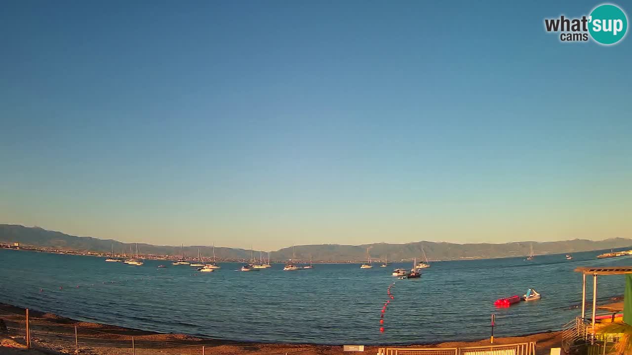 Webcam Cagliari Windsurf Club – Playa del Poetto en directo