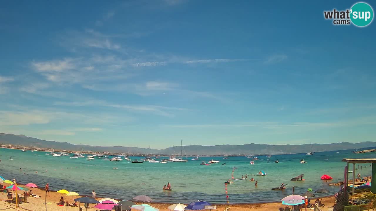 Webcam Cagliari Windsurf Club – Playa del Poetto en directo