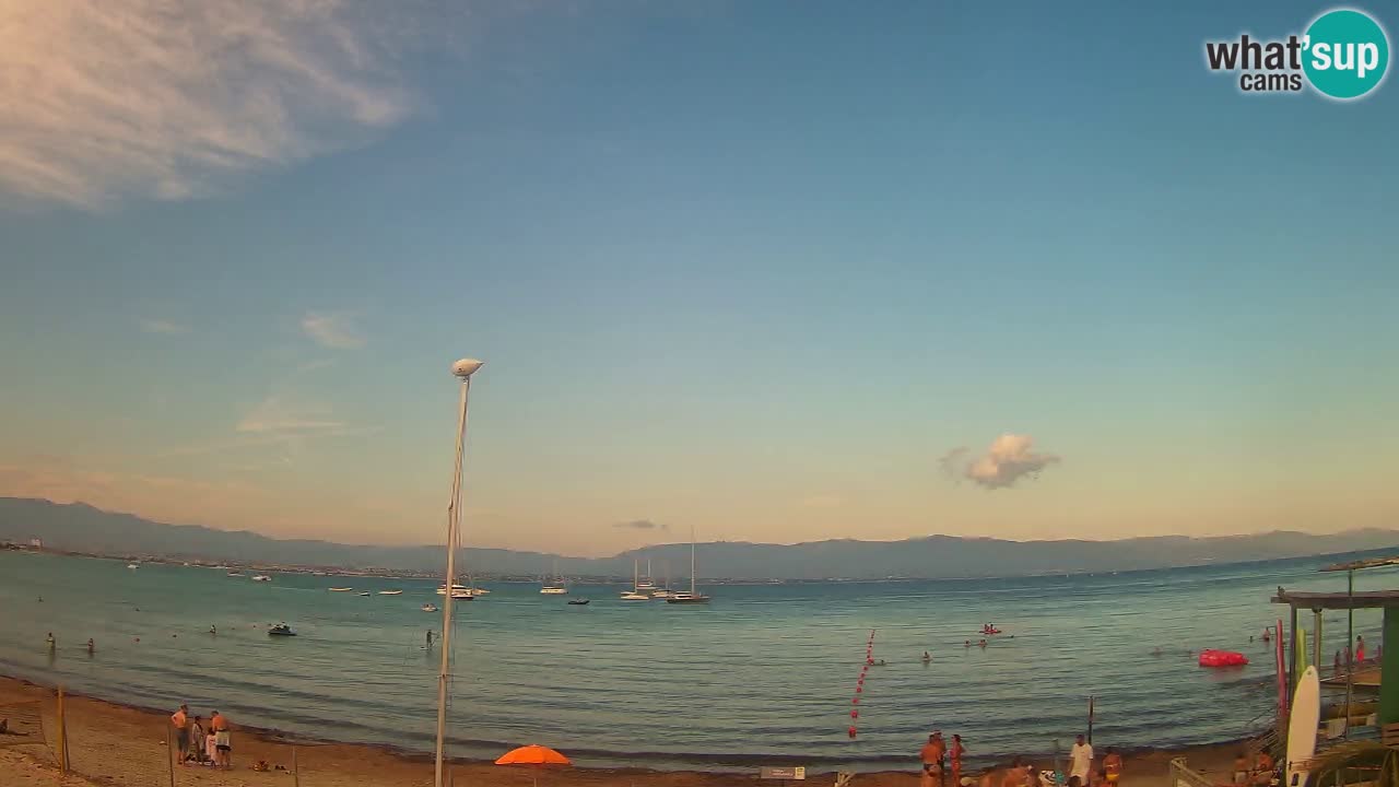 Webcam Cagliari Windsurf Club – Playa del Poetto en directo