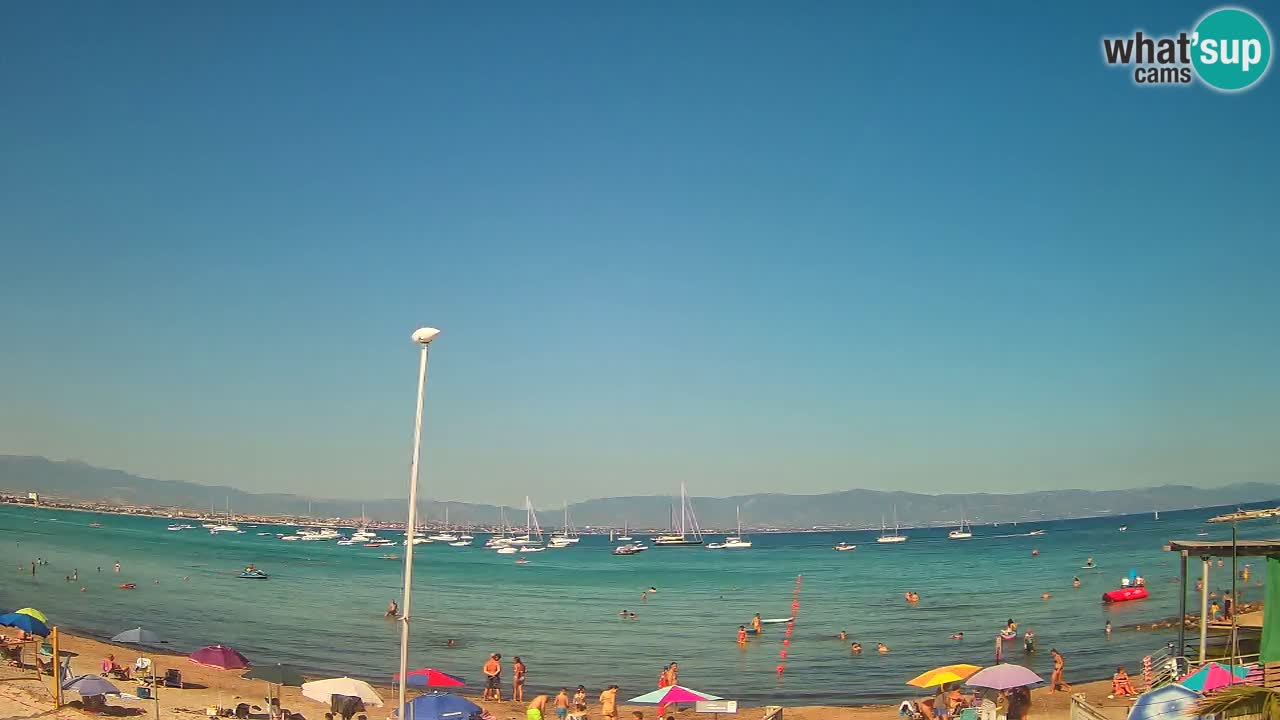 Web kamera Cagliari Windsurf Club – Poetto plaža uživo