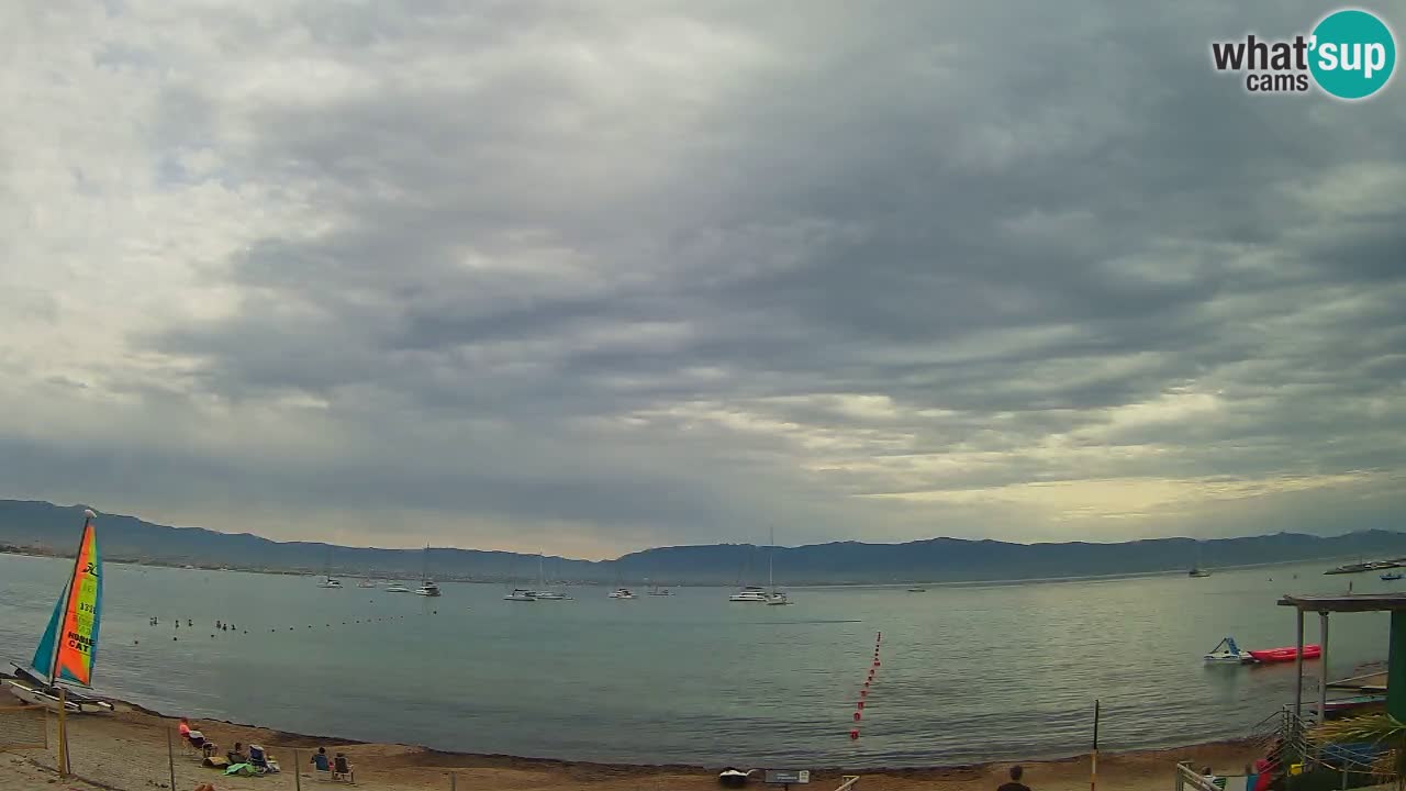 Web kamera Cagliari Windsurf Club – Poetto plaža uživo