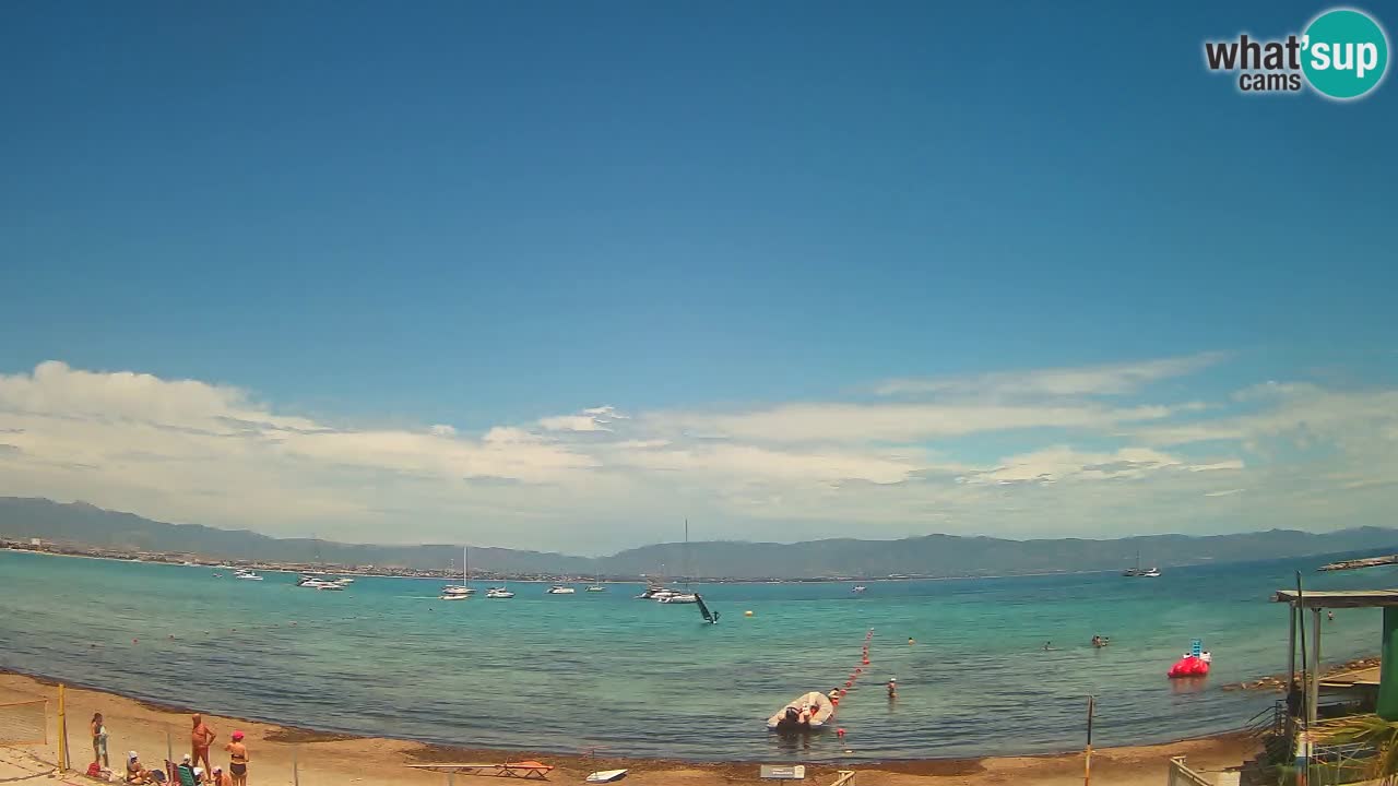 Webcam Cagliari Windsurf Club – Playa del Poetto en directo