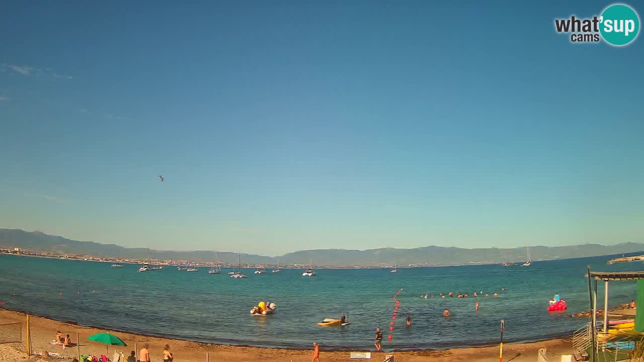 Web kamera Cagliari Windsurf Club – Poetto plaža uživo