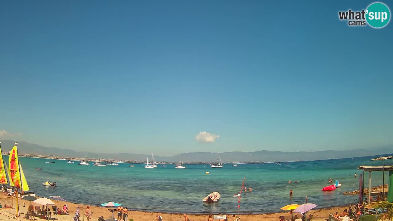 Spletna kamera Cagliari Windsurf Club – Pogled v živo s plaže Poetto