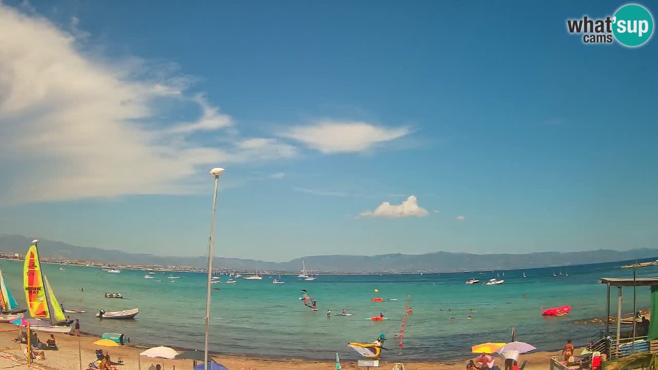 Webcam Cagliari Windsurf Club – Plage du Poetto en direct