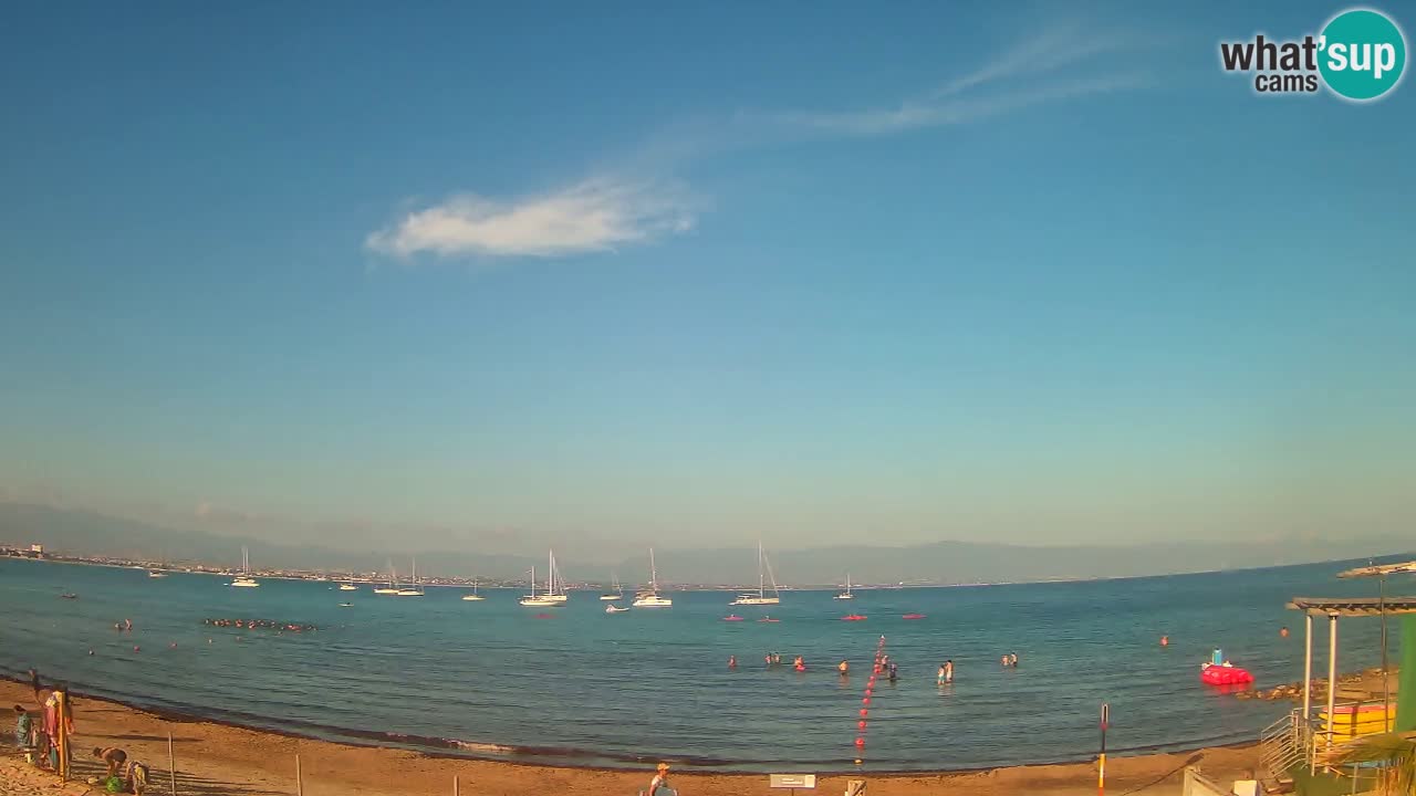Webcam Cagliari Windsurf Club – Playa del Poetto en directo