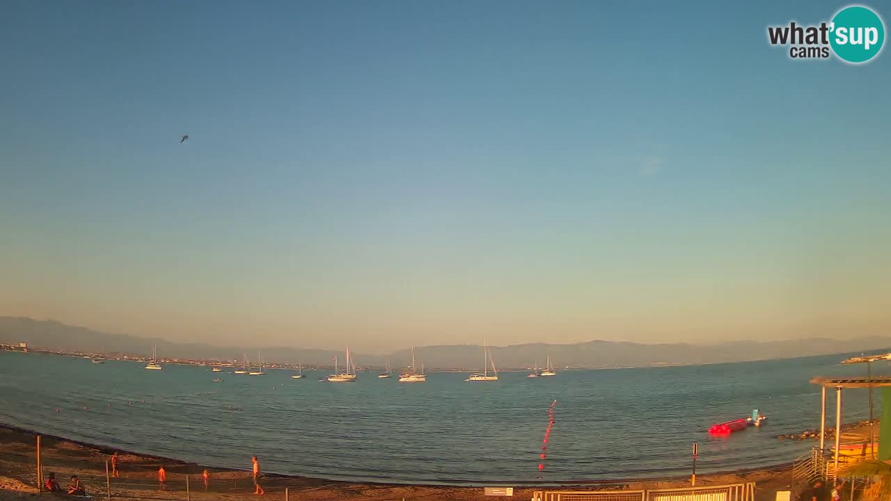 Webcam Cagliari Windsurf Club – Playa del Poetto en directo