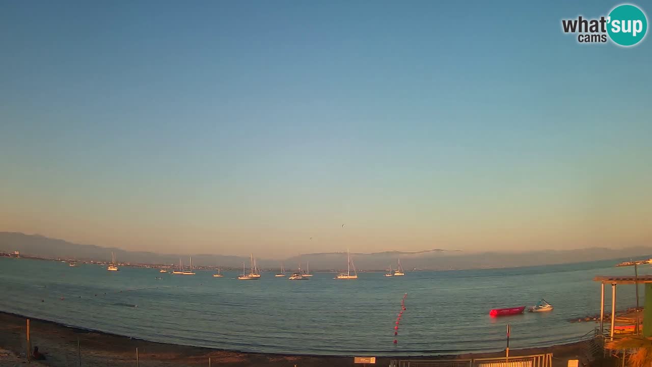 Webcam Cagliari Windsurf Club – Playa del Poetto en directo