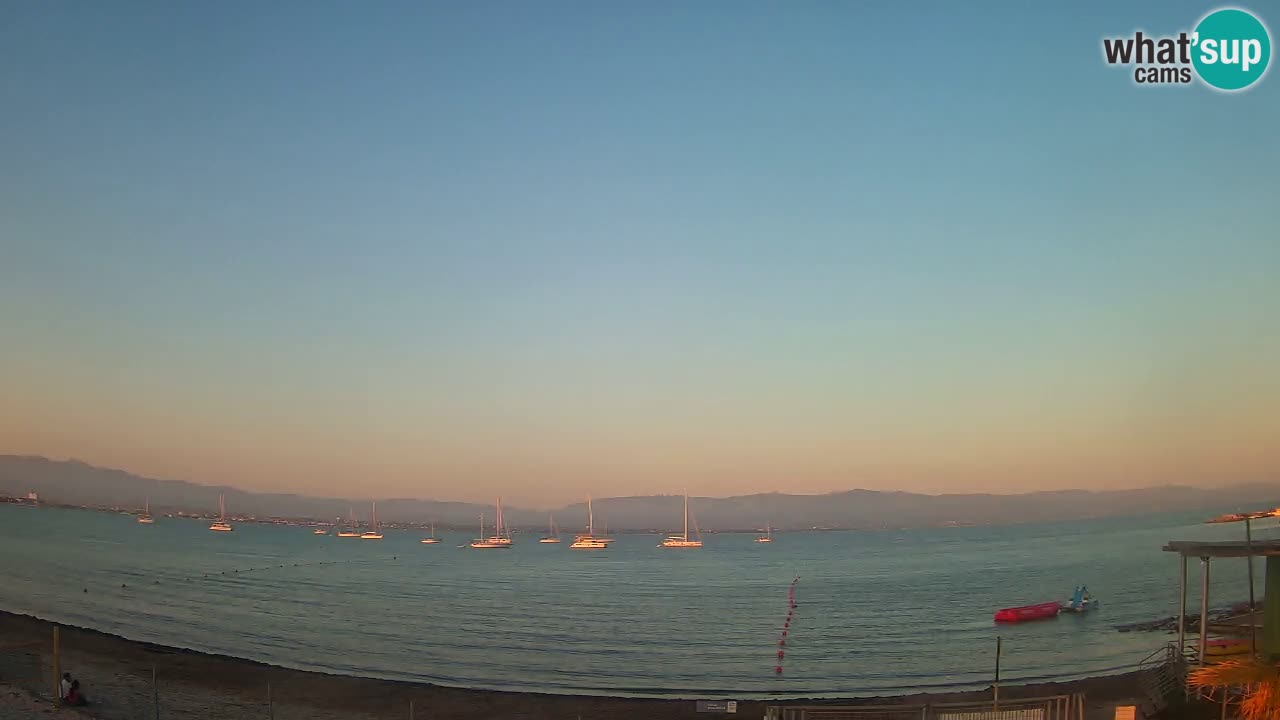 Webcam Cagliari Windsurf Club – Playa del Poetto en directo