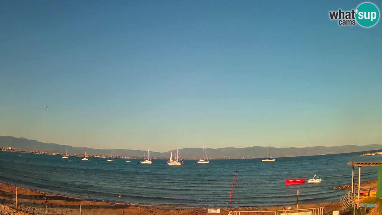 Webcam Cagliari Windsurf Club – Spiaggia del Poetto in diretta