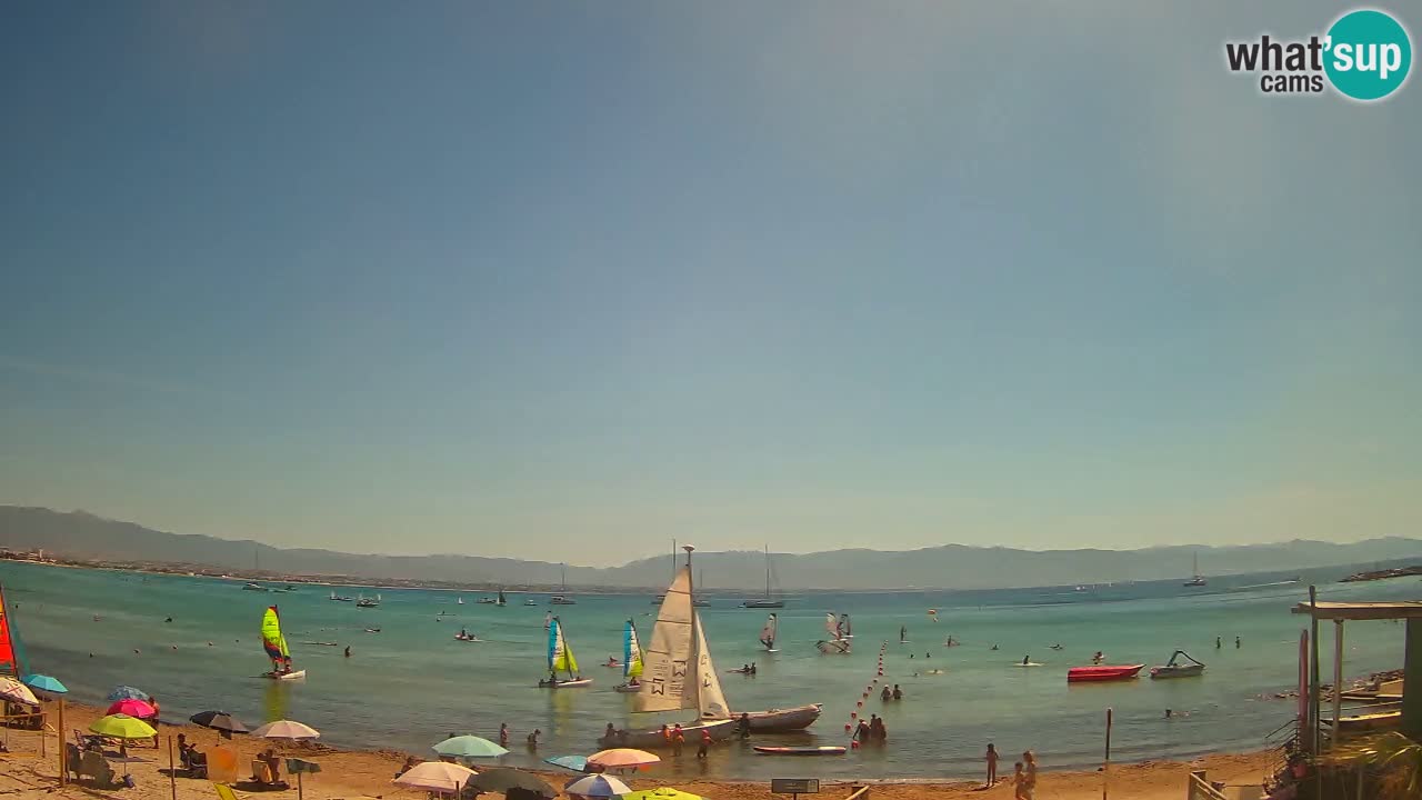 Webcam Cagliari Windsurf Club – Plage du Poetto en direct