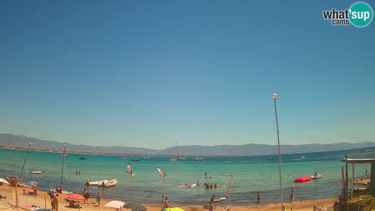 Webcam Cagliari Windsurf Club – Plage du Poetto en direct