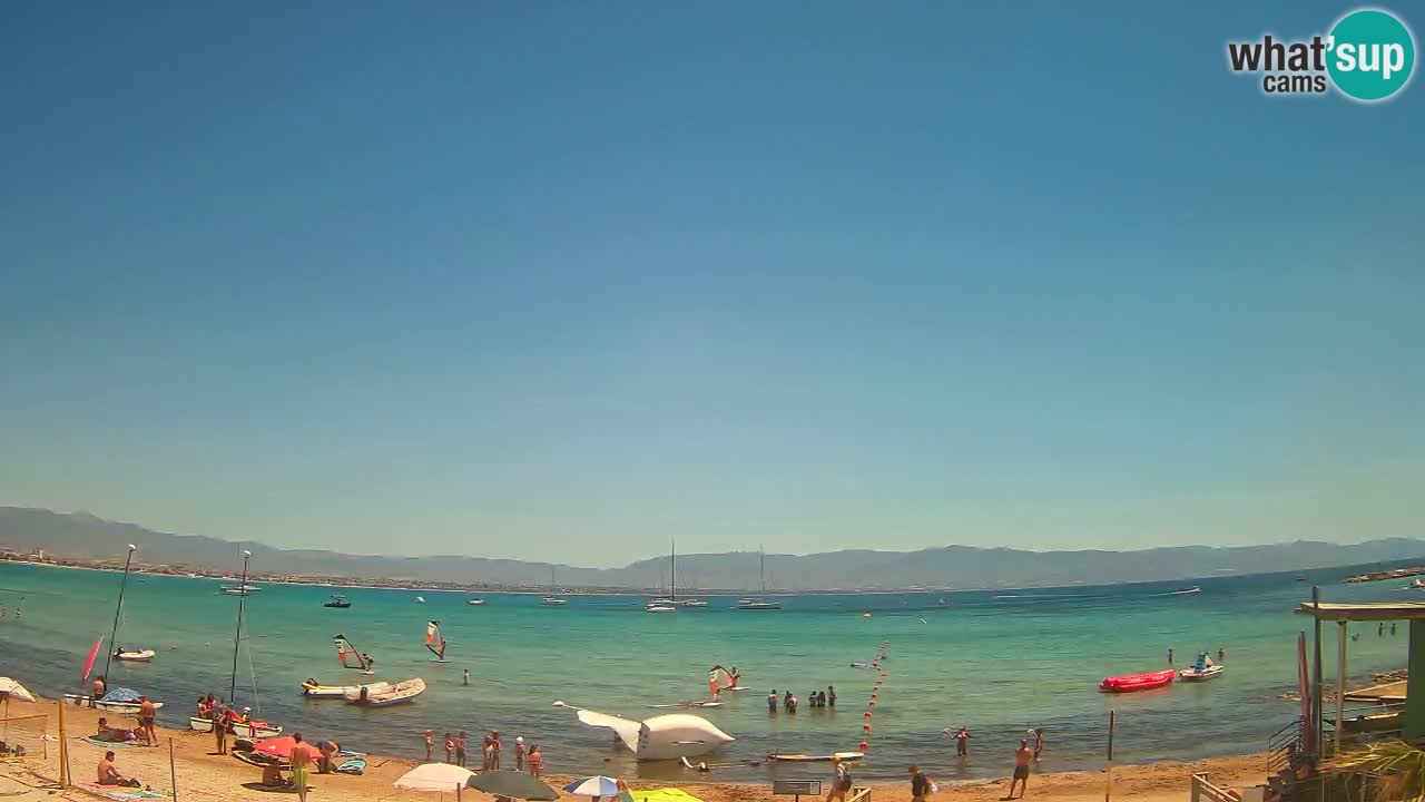 Web kamera Cagliari Windsurf Club – Poetto plaža uživo
