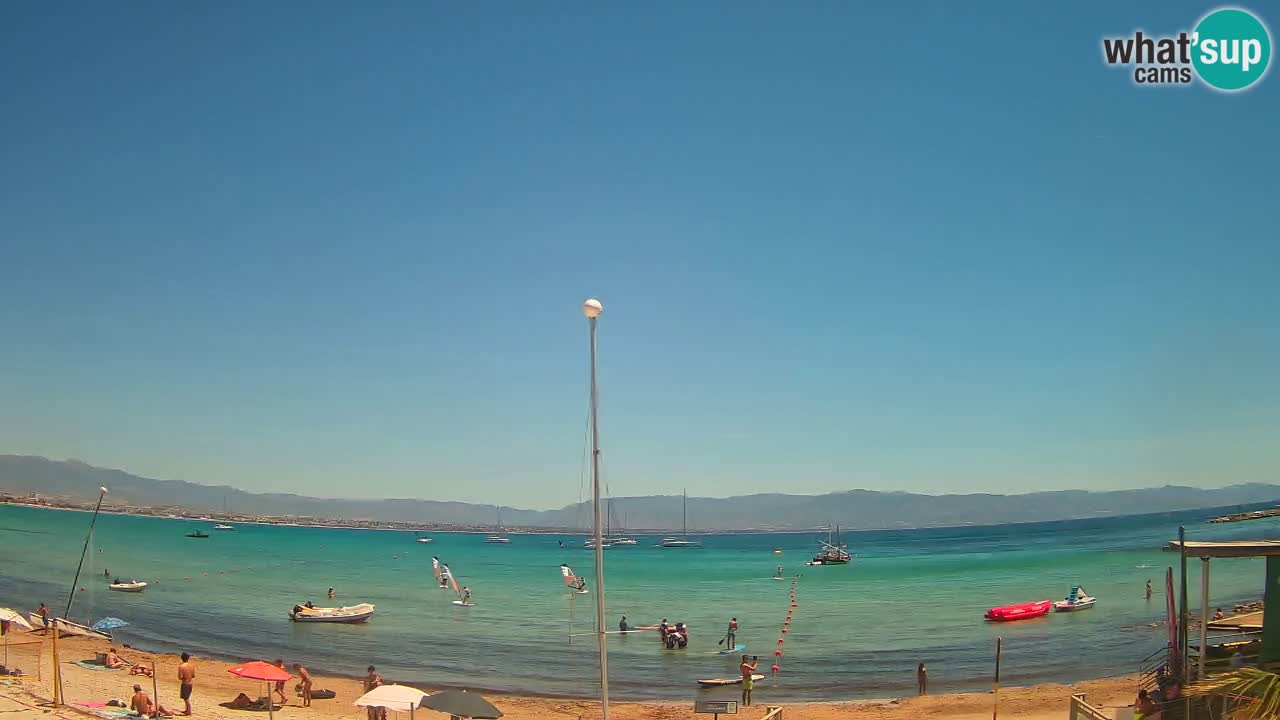 Webcam Cagliari Windsurf Club – Plage du Poetto en direct