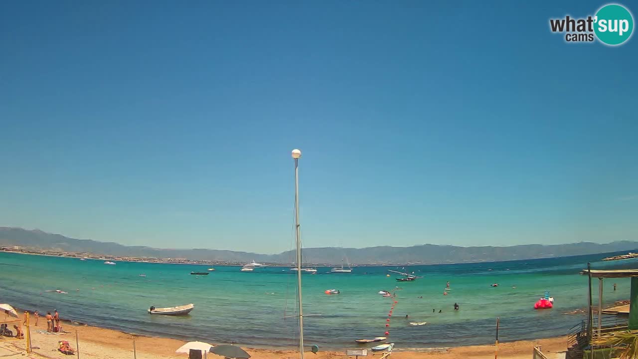 Web kamera Cagliari Windsurf Club – Poetto plaža uživo