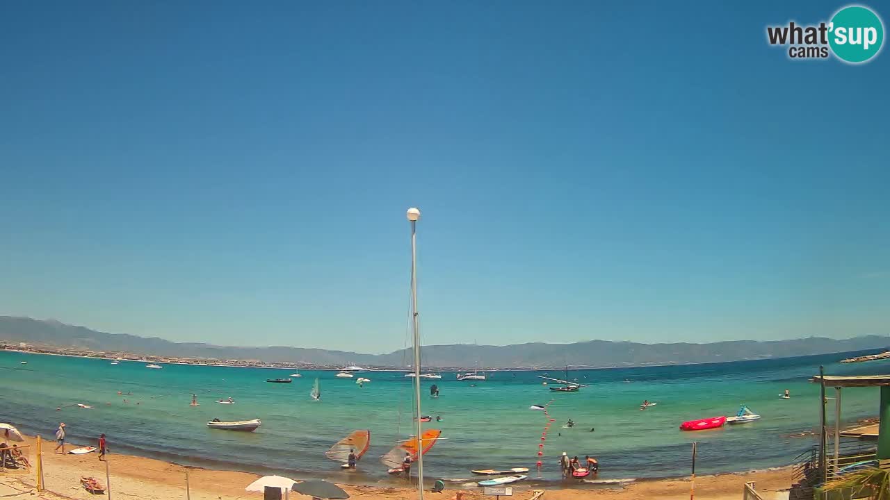 Webcam Cagliari Windsurf Club – Spiaggia del Poetto in diretta