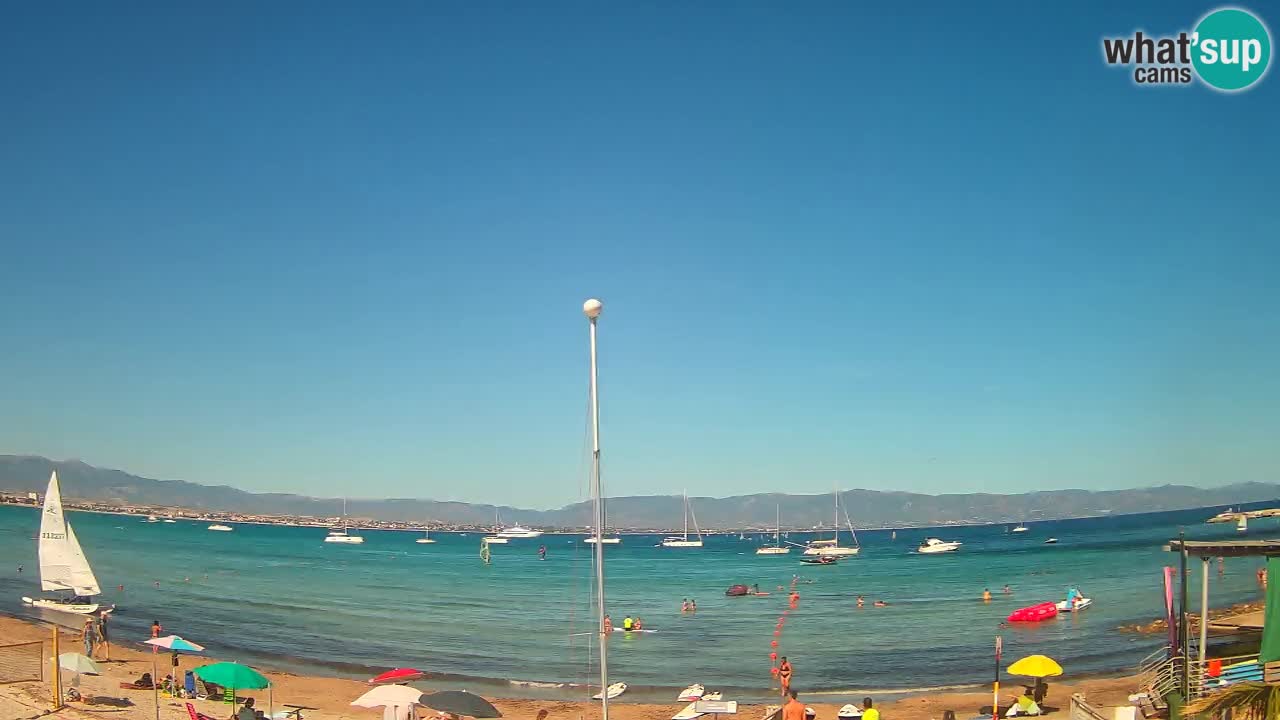 Webcam Cagliari Windsurf Club – Playa del Poetto en directo