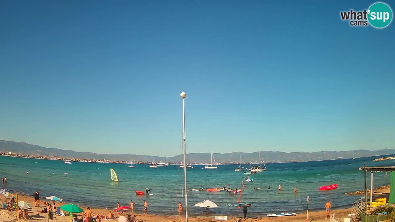 Webcam Cagliari Windsurf Club – Plage du Poetto en direct