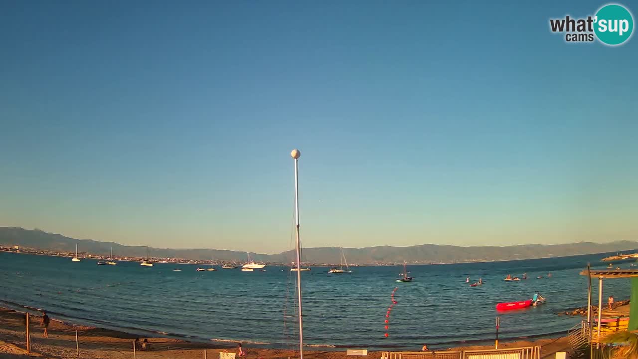 Webcam Cagliari Windsurf Club – Playa del Poetto en directo