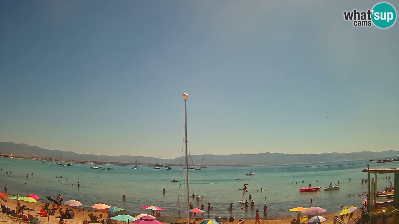 Spletna kamera Cagliari Windsurf Club – Pogled v živo s plaže Poetto