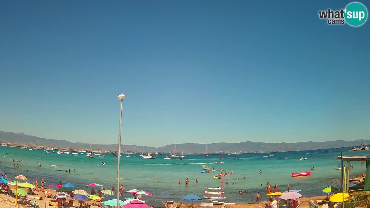 Webcam Cagliari Windsurf Club – Playa del Poetto en directo