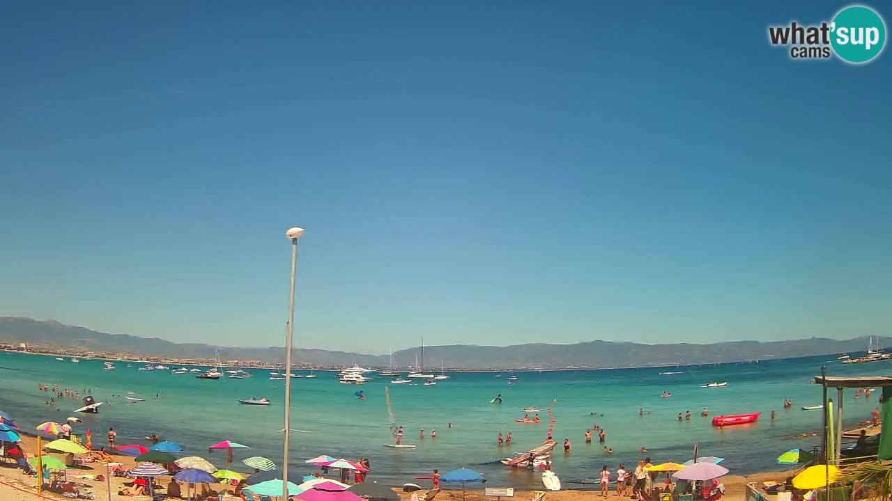 Web kamera Cagliari Windsurf Club – Poetto plaža uživo