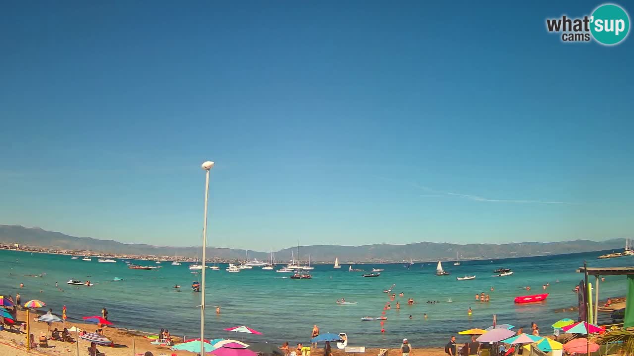 Webcam Cagliari Windsurf Club – Playa del Poetto en directo