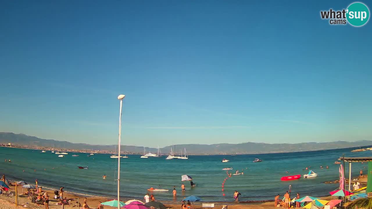 Webcam Cagliari Windsurf Club – Playa del Poetto en directo