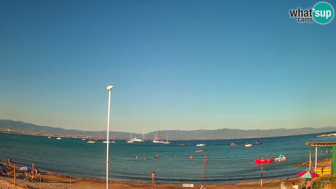 Webcam Cagliari Windsurf Club – Playa del Poetto en directo