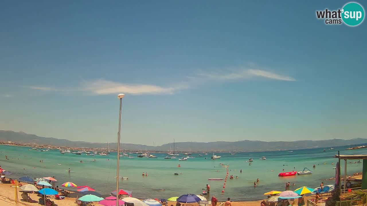 Spletna kamera Cagliari Windsurf Club – Pogled v živo s plaže Poetto
