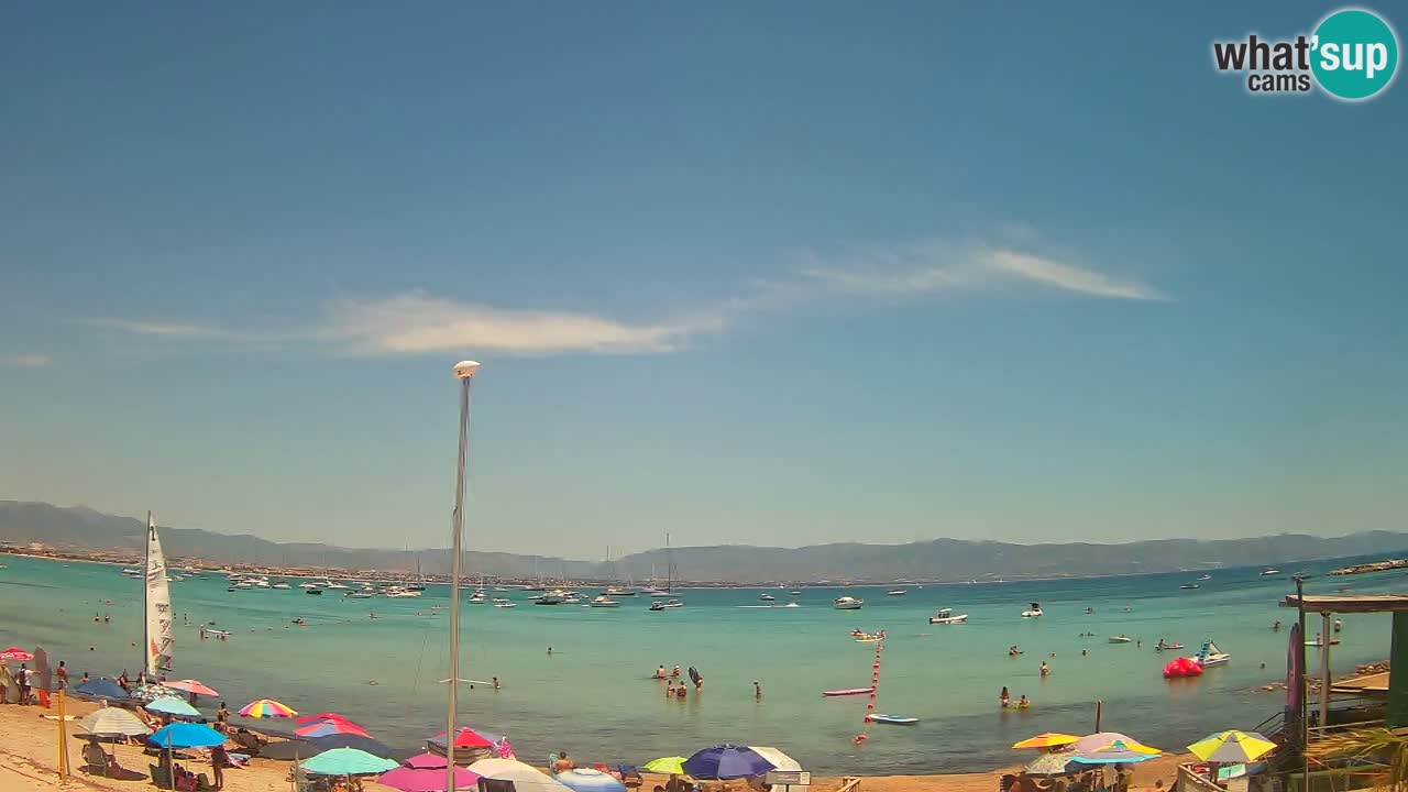 Spletna kamera Cagliari Windsurf Club – Pogled v živo s plaže Poetto