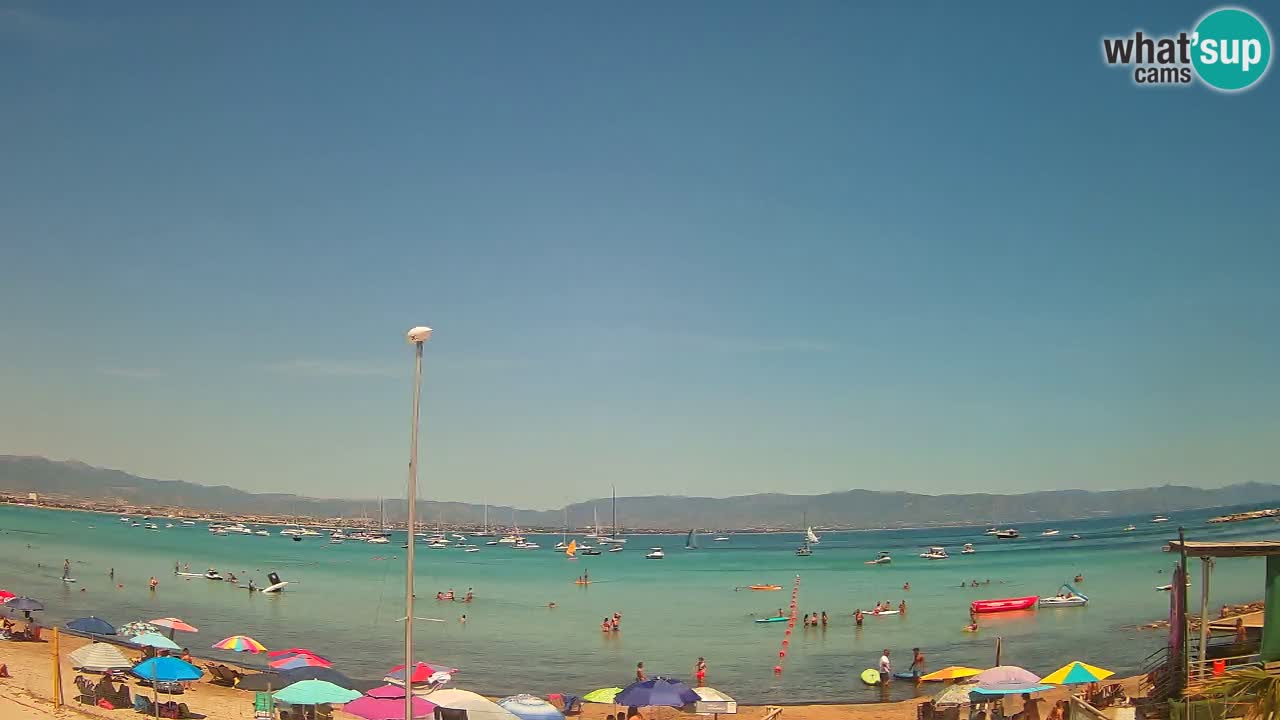 Spletna kamera Cagliari Windsurf Club – Pogled v živo s plaže Poetto