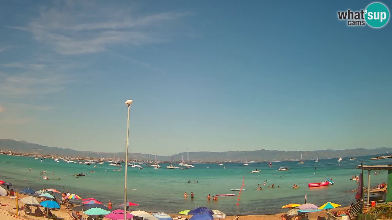 Web kamera Cagliari Windsurf Club – Poetto plaža uživo