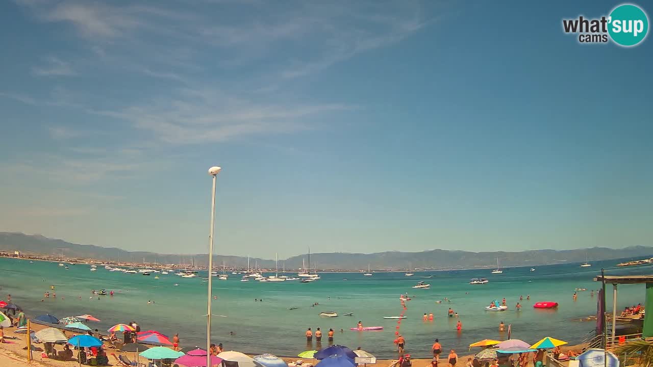 Web kamera Cagliari Windsurf Club – Poetto plaža uživo