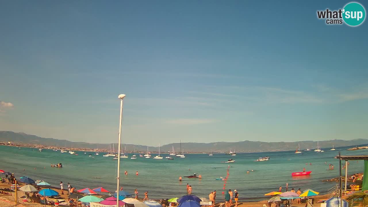 Web kamera Cagliari Windsurf Club – Poetto plaža uživo