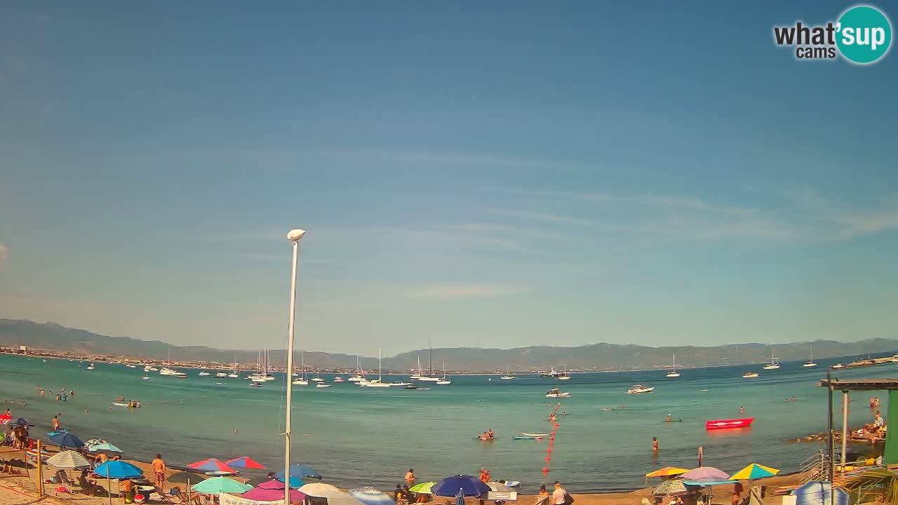 Web kamera Cagliari Windsurf Club – Poetto plaža uživo