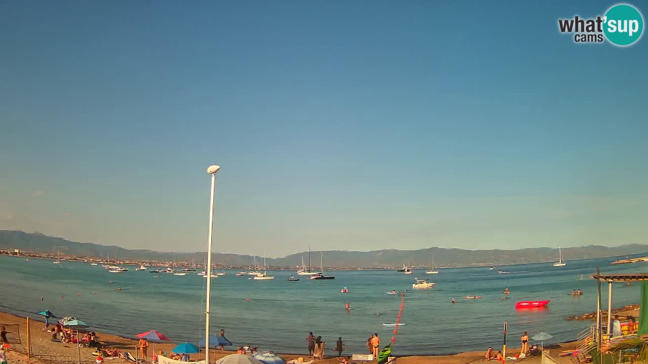 Webcam Cagliari Windsurf Club – Playa del Poetto en directo