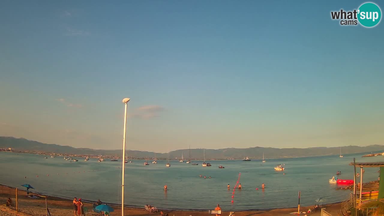 Webcam Cagliari Windsurf Club – Playa del Poetto en directo