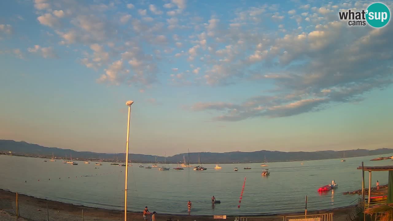 Web kamera Cagliari Windsurf Club – Poetto plaža uživo