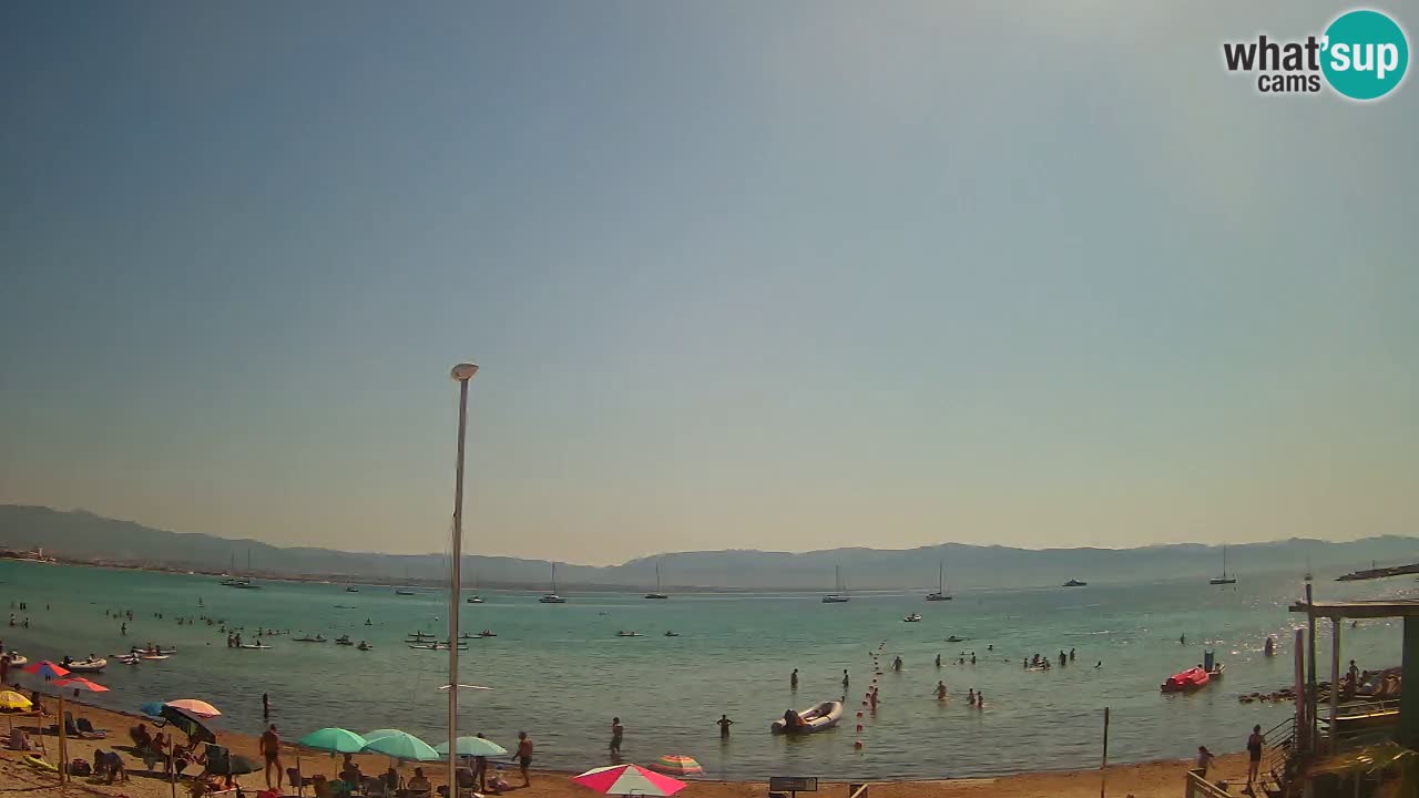 Webcam Cagliari Windsurf Club – Playa del Poetto en directo