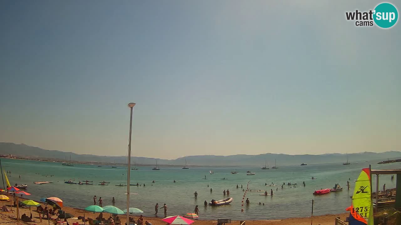 Webcam Cagliari Windsurf Club – Playa del Poetto en directo