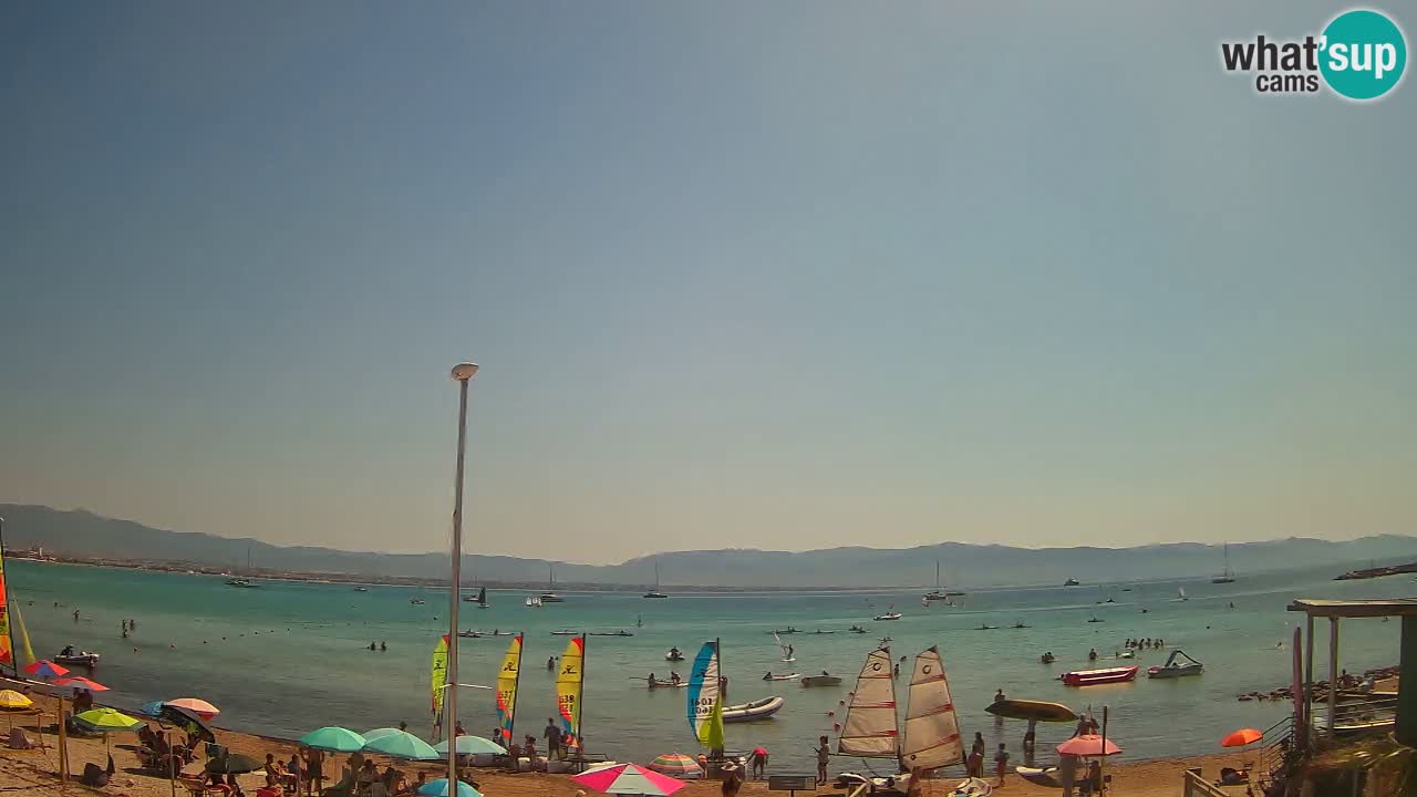 Webcam Cagliari Windsurf Club – Playa del Poetto en directo